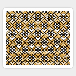 Abstract geometric pattern - gold and black. Sticker